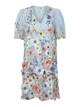YAS YAS Rochie cocktail Flowering 26037387 Albastru celest Loose Fit