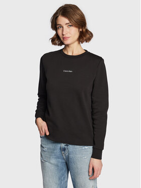 Calvin Klein Calvin Klein Džemperis ar kapuci Micro Logo K20K205453 Melns Regular Fit