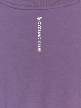 4F 4F T-Shirt WHEEL & WAVE Fioletowy Relaxed Fit