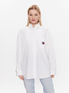 Tommy Jeans Tommy Jeans Hemd Super DW0DW15199 Weiß Oversize