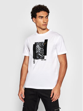 Les Hommes Les Hommes T-Shirt LLT216717P Biały Relaxed Fit