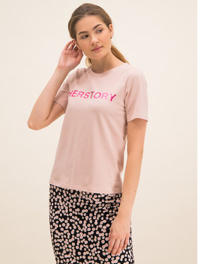 Laurèl Laurèl T-Shirt 41032 Różowy Regular Fit