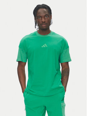 adidas adidas Sportovní kraťasy ALL SZN French Terry Colorblock JN9485 Zelená Regular Fit