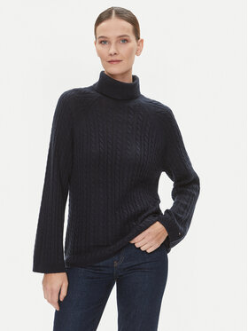 Tommy Hilfiger Tommy Hilfiger Krekls ar augstu apkakli WW0WW39904 Tumši zils Relaxed Fit