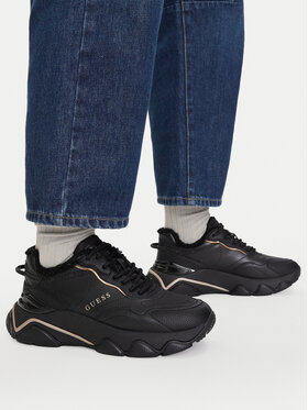 Guess Guess Sneakersy FLFMI4 ELE12 Czarny