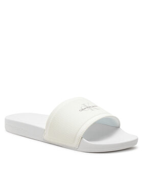 Calvin Klein Jeans Natikače Slide Institutional Metallic YM0YM01018 Bijela