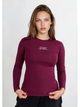DKaren Sport DKaren Sport Bluzka EQ32 Bordowy Classic Fit