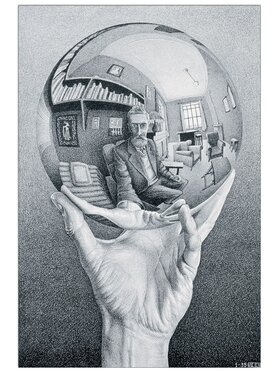 Artopweb Artopweb Dekoracja ścienna Hand With Globe Kolorowy