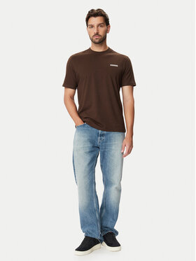 Napapijri Napapijri T-Shirt NP0A88TR Tmavě hnědá Regular Fit