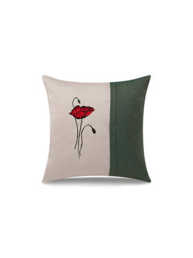 Doram design Doram design Poduszka dekoracyjna Poduszka dekoracyjna Mak Szmaragd 45 x 45 cm Zielony