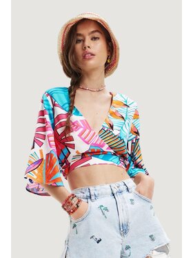 Desigual Desigual T-Shirt TOP LANDES Κρεμ To Fit