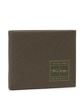Tommy Hilfiger Tommy Hilfiger Veliki muški novčanik Th Signature Mono Mini Cc Wallet AM0AM08709 Zelena