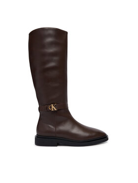 Calvin Klein Calvin Klein Stivali Square High Boot Lth Mg Hdw HW0HW03187 Marrone