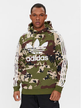 adidas adidas Mikina Camo IS0209 Zelená Regular Fit