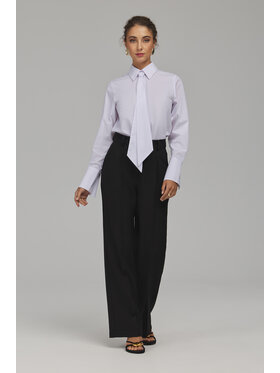 NIFE NIFE Bavlnené nohavice SD143 Čierna Straight Fit