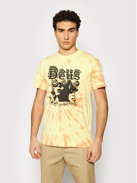 Deus Ex Machina Deus Ex Machina T-Shirt Jukebox Tie Dye DMS2011032 Żółty Regular Fit