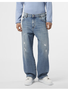 PHILIPP PLEIN PHILIPP PLEIN Jeansy 25915 Modrá Loose Fit
