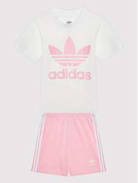 adidas adidas Komplet t-shirt i szorty sportowe Tee Set HE4658 Biały Regular Fit