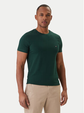 Tommy Hilfiger Tommy Hilfiger T-Shirt MW0MW10800 Zielony Slim Fit