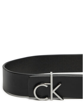 Calvin Klein Ženski Pas Ck Logo Reversible Belt 3.0 K60K613074 Črna