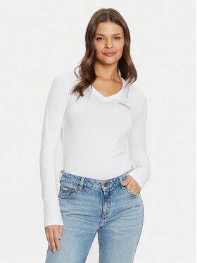 Guess Jeans Guess Jeans Μπλουζάκι W4YI21 J1314 Λευκό Slim Fit