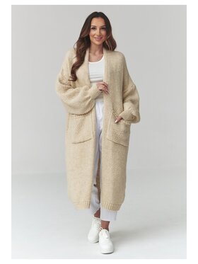 Makadamia Makadamia Sweter S172 Beżowy Loose Fit