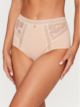 Chantelle Chantelle Klasične spodnje hlačke z visokim pasom True Lace C11M80 Bež