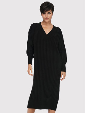 ONLY ONLY Плетена рокля New Tessa 15236372 Черен Regular Fit