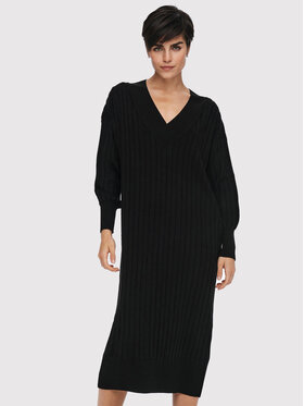 ONLY ONLY Rochie tricotată New Tessa 15236372 Negru Regular Fit