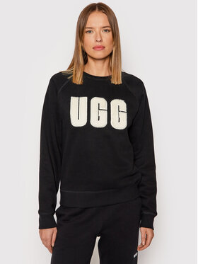 Ugg Ugg Bluză Madeline Fuzzy Logo 1123718 Negru Regular Fit