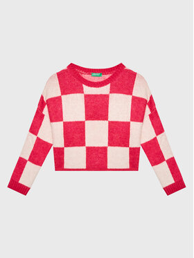 United Colors Of Benetton United Colors Of Benetton Sweter 17BTQ102I Różowy Relaxed Fit