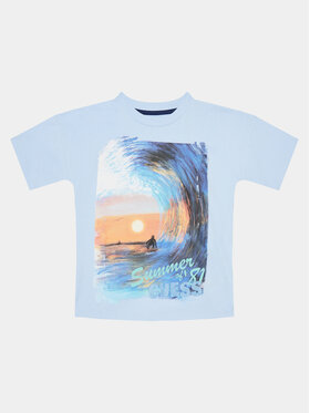 Guess Guess T-shirt L4GI12 K8HM4 Svijetloplava Oversize