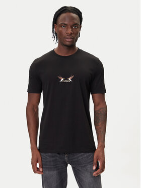 HUGO HUGO Tricou Dugolini 50549154 Negru Regular Fit