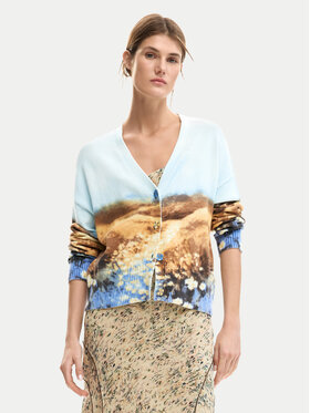 Desigual Desigual Kardigan Sun 26SWJF18 Svijetlo plava Regular Fit