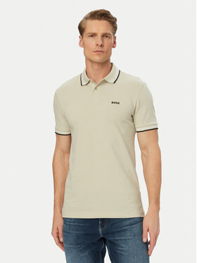 BOSS BOSS Polokošile Paul 50506193 Světle béžová Slim Fit