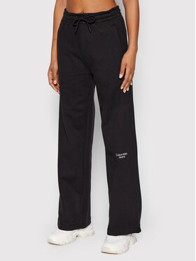 Calvin Klein Jeans Calvin Klein Jeans Παντελόνι φόρμας J20J218701 Μαύρο Relaxed Fit