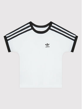 adidas adidas T-Shirt adicolor 3-Stripes HK2912 Biały Loose Fit