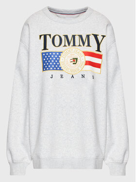 Tommy Jeans Curve Tommy Jeans Curve Суитшърт Luxe DW0DW15097 Сив Relaxed Fit