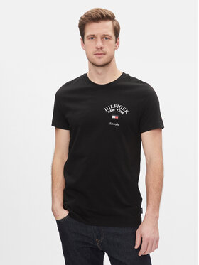 Tommy Hilfiger Tommy Hilfiger Тишърт Arch Varsity Tee MW0MW33689 Черен Regular Fit