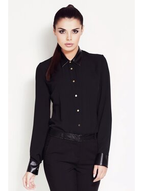 Awama Awama Košeľa A050 Čierna Basic Fit