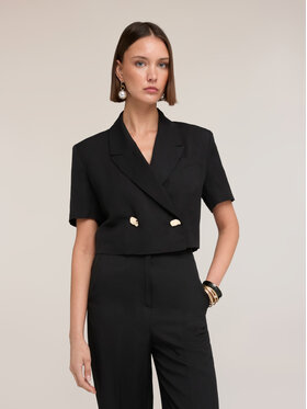 Motivi Motivi Marynarka Q068Q101113N033 Czarny Cropp Fit
