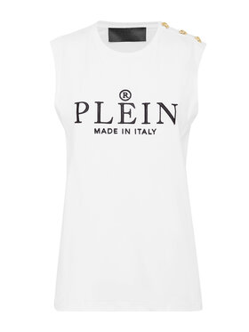 PHILIPP PLEIN PHILIPP PLEIN Tank top 1423 Biały Skin Tight Fit