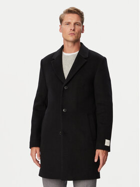 Calvin Klein Calvin Klein Palton de lână LV04LH444G Negru Regular Fit