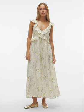 Vero Moda Vero Moda Letné šaty Josie 10303761 Écru Regular Fit