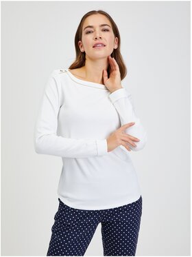 Orsay Orsay T-Shirt 180192001000__L Biały Regular Fit