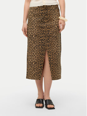 Vero Moda Джинсова спідниця Veri 10331065 Коричневий Regular Fit