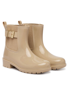 Tommy Hilfiger Tommy Hilfiger Cizme de cauciuc Th Buckle Glossy Ankle Rain Boot FW0FW09543 Bej