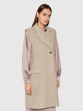 Samsøe Samsøe Samsøe Samsøe Bezrękawnik Valery F21400015 Beżowy Relaxed Fit