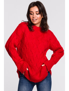 BeWear BeWear Sveter bk038 Červená Comfortable Fit