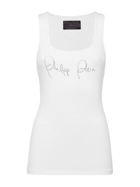 PHILIPP PLEIN PHILIPP PLEIN Tank top 4635 Biały Skin Tight Fit